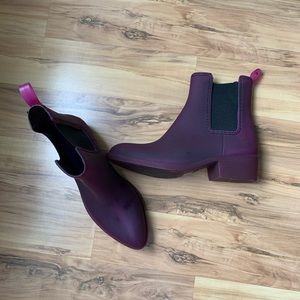 Purple rain boots
